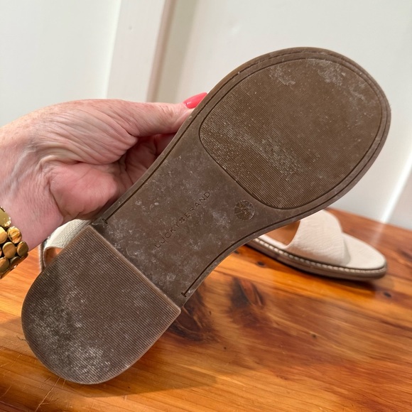 Lucky Brand Kimya Leather Sandals in Light Putty - Picture 6 of 7